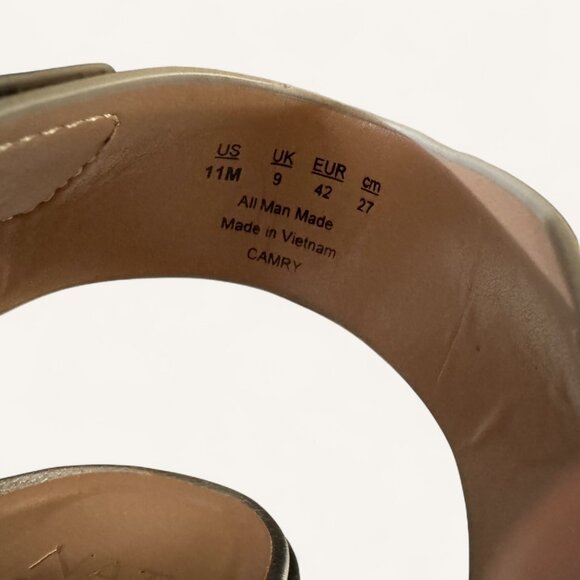 Metallic Platform Sandals 11 M Open Toe Adjustable Ankle Strap Padded Footbed - Picture 9 of 9